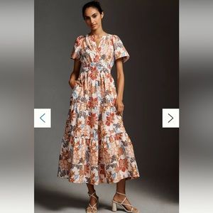 The Somerset Maxi Dress Botanical Motif
